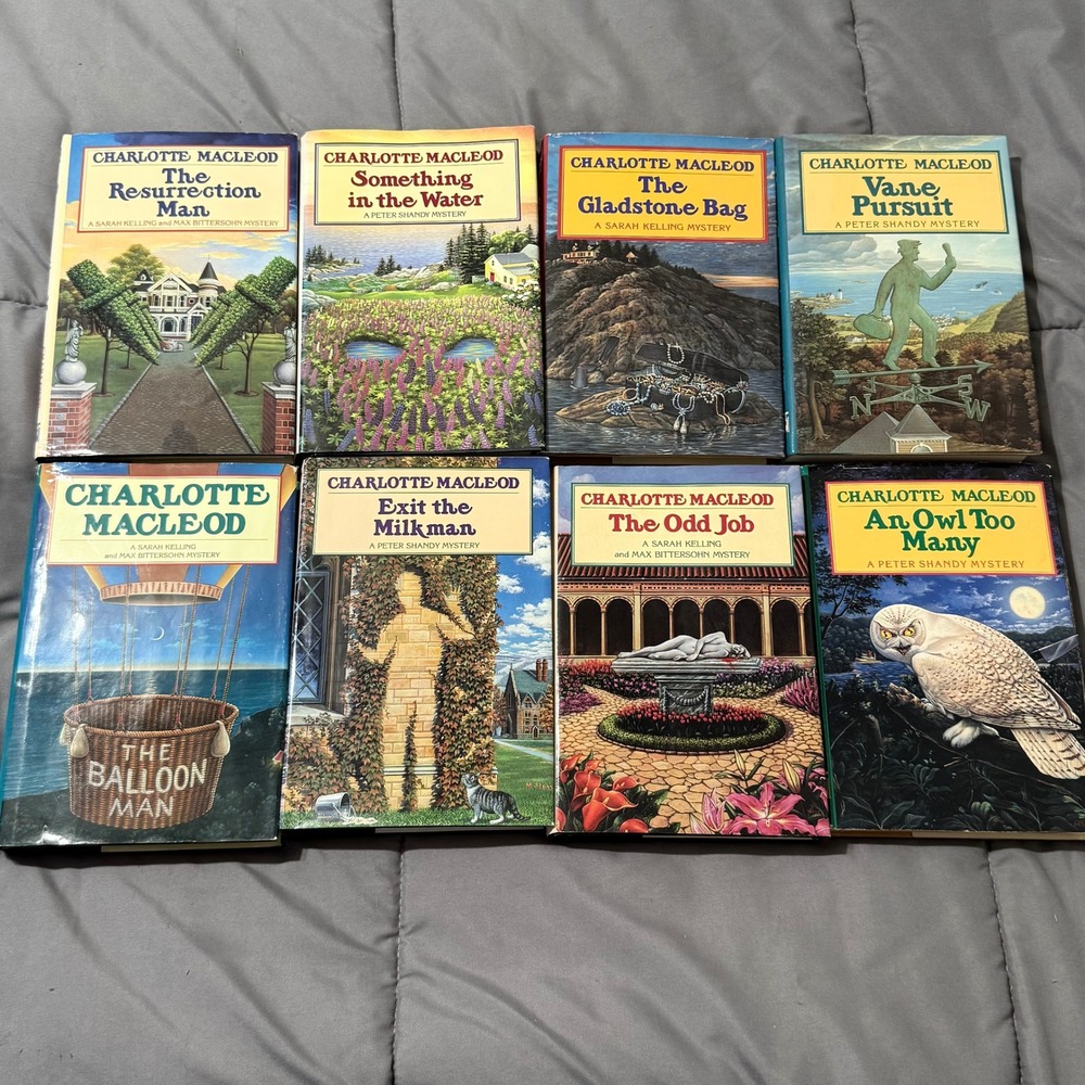 8 Charlotte MacLeod Mystery Books Hardcover Lot Peter Shandy Sarah Kelling Cozy - Picture 2 of 3